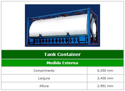 Venda de container Tank Container